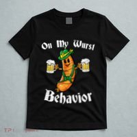 On My Wurst Behavior Funny Bratwurst German Oktoberfest T-Shirt thumb 5