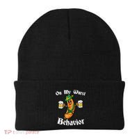 On My Wurst Behavior Funny Bratwurst German Oktoberfest Beanie thumb 0