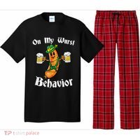 On My Wurst Behavior Funny Bratwurst German Oktoberfest Pajama Set thumb 0