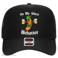 On My Wurst Behavior Funny Bratwurst German Oktoberfest Hat thumb 0