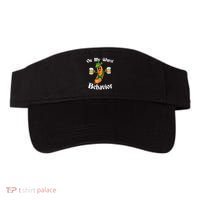 On My Wurst Behavior Funny Bratwurst German Oktoberfest Visor thumb 0