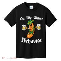 On My Wurst Behavior Funny Bratwurst German Oktoberfest Kids T-Shirt thumb 0