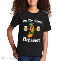 On My Wurst Behavior Funny Bratwurst German Oktoberfest Kids T-Shirt thumb 2