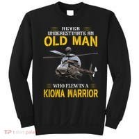 Old Man Who Flew In OH 58 Kiowa Helicopter Kiowa Warrior Sweatshirt thumb 0