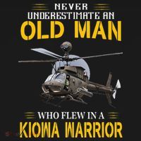 Old Man Who Flew In OH 58 Kiowa Helicopter Kiowa Warrior Sweatshirt thumb 3