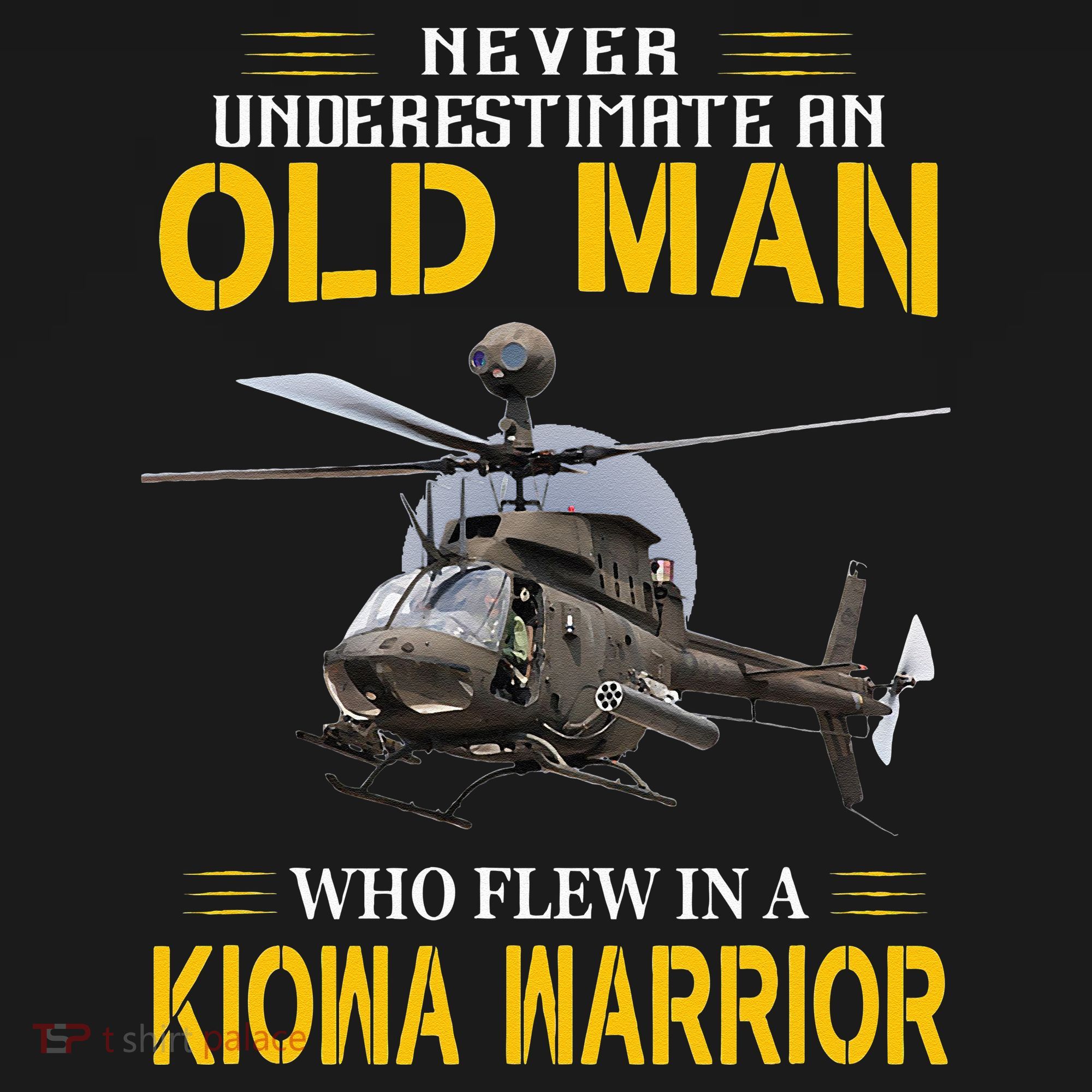 Old Man Who Flew In OH 58 Kiowa Helicopter Kiowa Warrior Sweatshirt