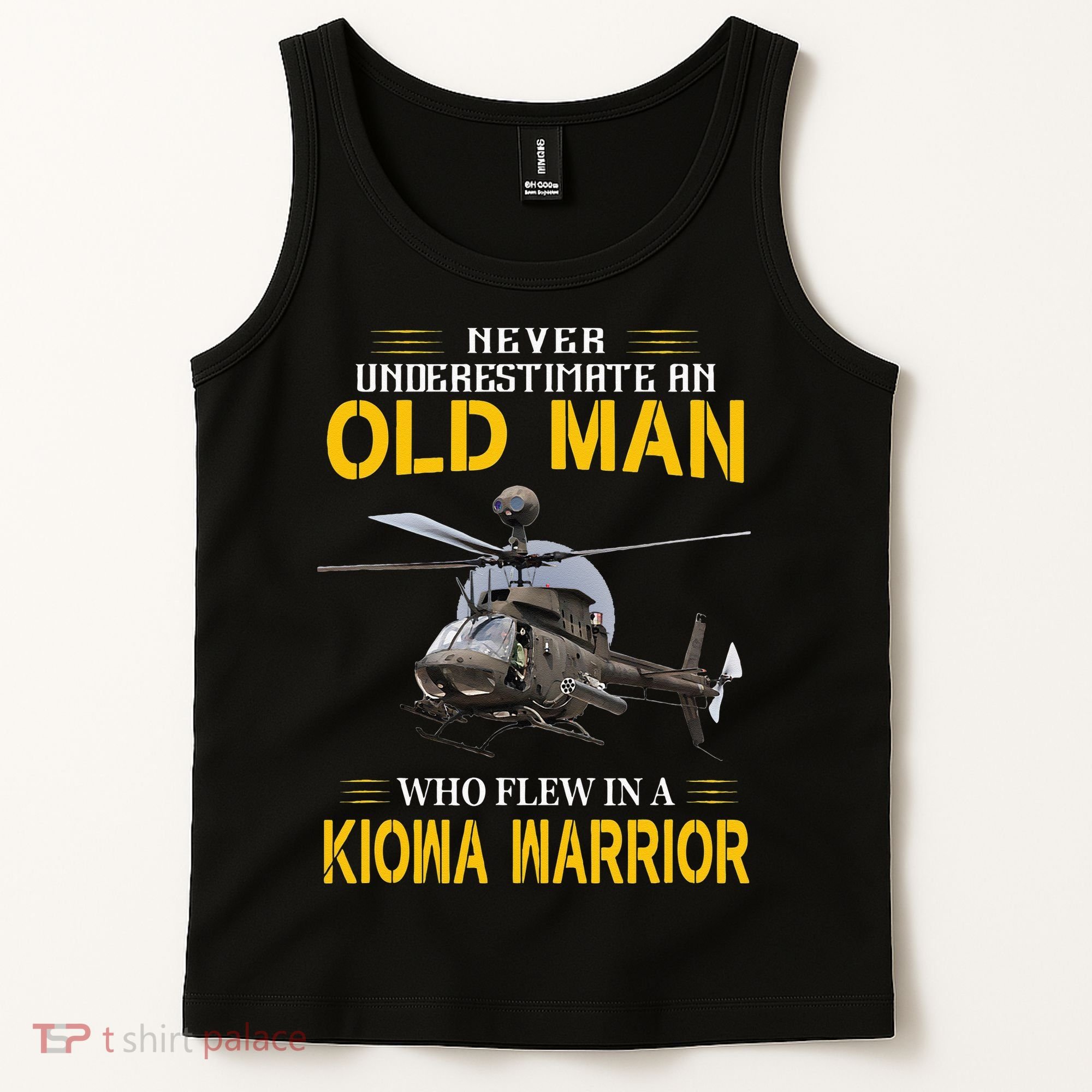 Old Man Who Flew In OH 58 Kiowa Helicopter Kiowa Warrior Tank Top