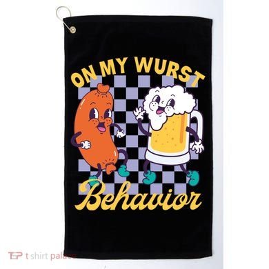 On My Wurst Behavior Oktoberfest Golf Towel