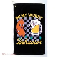 On My Wurst Behavior Oktoberfest Golf Towel thumb 0