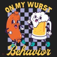 On My Wurst Behavior Oktoberfest Golf Towel thumb 3