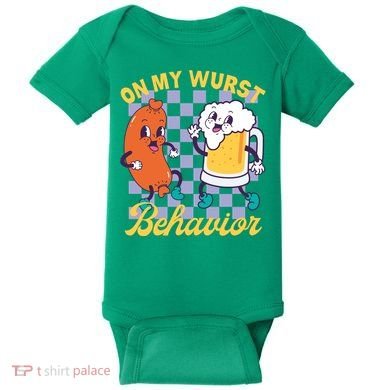 On My Wurst Behavior Oktoberfest Baby Bodysuit