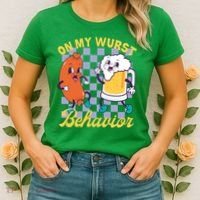 On My Wurst Behavior Oktoberfest Women's T-Shirt thumb 2