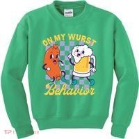 On My Wurst Behavior Oktoberfest Kids Sweatshirt thumb 0