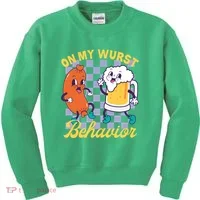 On My Wurst Behavior Oktoberfest Kids Sweatshirt thumb 0