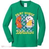 On My Wurst Behavior Oktoberfest Kids Long Sleeve Shirt thumb 0