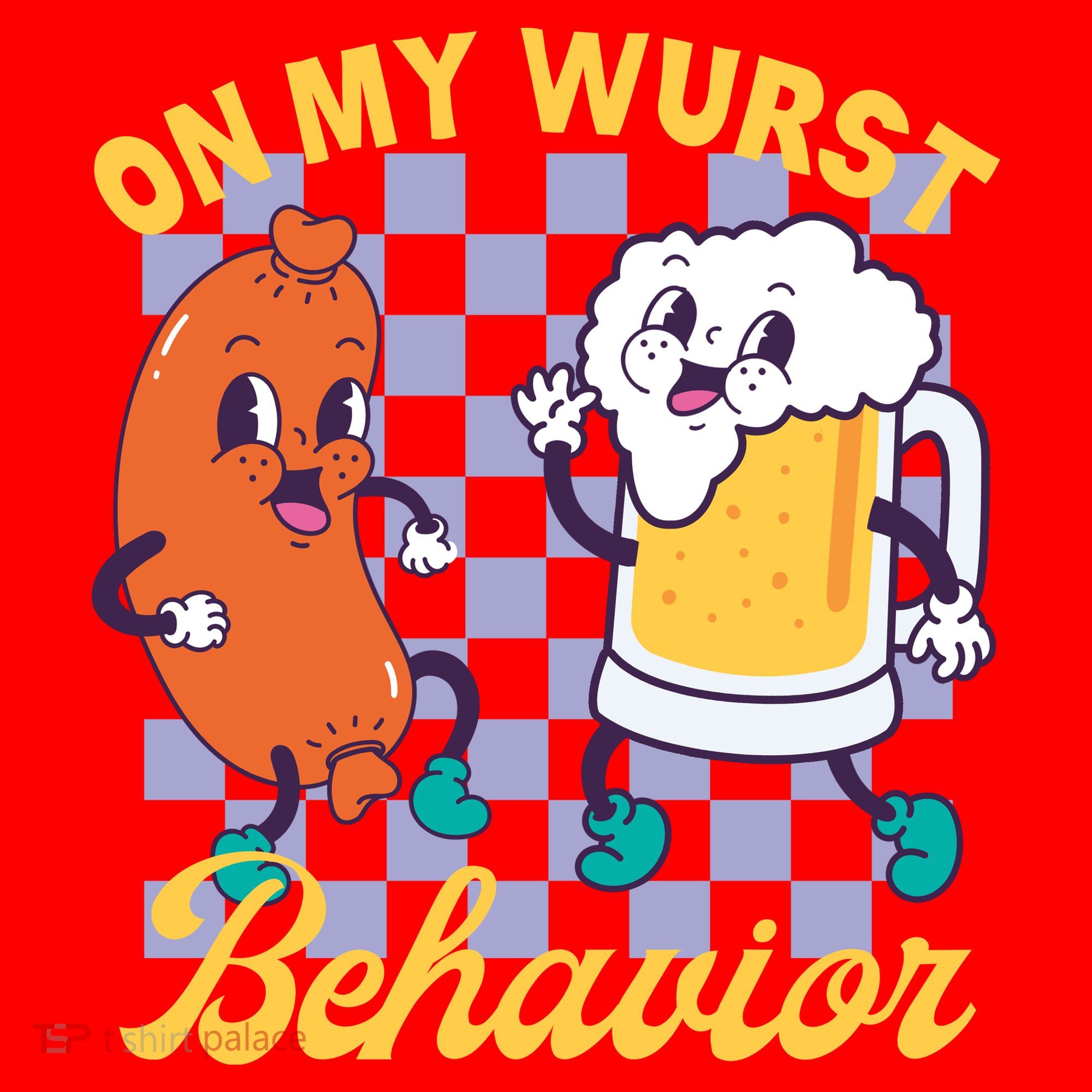 On My Wurst Behavior Oktoberfest Santa Hat