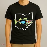 Ohio Map Walleye Fishing Freshwater Fisherman Walleye Fish T-Shirt thumb 3