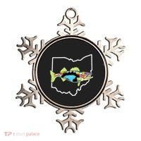 Ohio Map Walleye Fishing Freshwater Fisherman Walleye Fish Ornament thumb 0