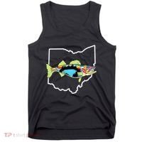 Ohio Map Walleye Fishing Freshwater Fisherman Walleye Fish Tank Top thumb 0