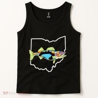 Ohio Map Walleye Fishing Freshwater Fisherman Walleye Fish Tank Top thumb 2