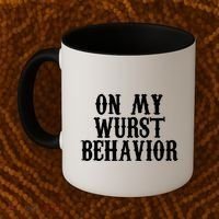 On My Wurst Behavior Oktoberfest Festive Coffee Mug thumb 2