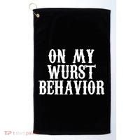 On My Wurst Behavior Oktoberfest Festive Golf Towel thumb 0