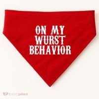On My Wurst Behavior Oktoberfest Festive USA-Made Doggie Bandana thumb 0