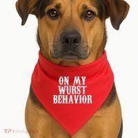 On My Wurst Behavior Oktoberfest Festive USA-Made Doggie Bandana thumb 1