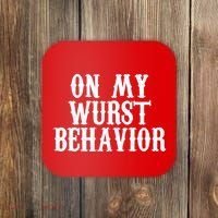 On My Wurst Behavior Oktoberfest Festive Coaster thumb 0