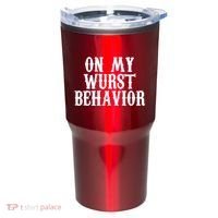 On My Wurst Behavior Oktoberfest Festive Tumbler thumb 0