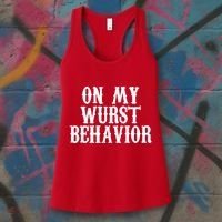 On My Wurst Behavior Oktoberfest Festive Women's Tank Top thumb 3