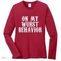 On My Wurst Behavior Oktoberfest Festive Women's Long Sleeve Shirt thumb 0