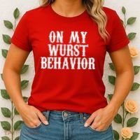 On My Wurst Behavior Oktoberfest Festive Women's T-Shirt thumb 2