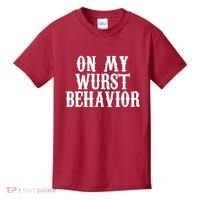 On My Wurst Behavior Oktoberfest Festive Kids T-Shirt thumb 0