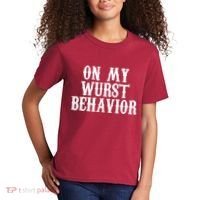 On My Wurst Behavior Oktoberfest Festive Kids T-Shirt thumb 2