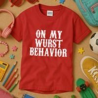 On My Wurst Behavior Oktoberfest Festive Kids T-Shirt thumb 3