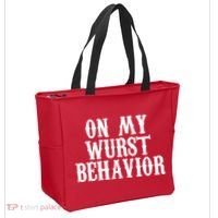 On My Wurst Behavior Oktoberfest Festive Tote Bag thumb 2