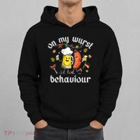 On My Wurst Behavior Funny Bratwurst German Oktoberfest Hoodie thumb 0