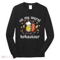 On My Wurst Behavior Funny Bratwurst German Oktoberfest Long Sleeve Shirt thumb 0