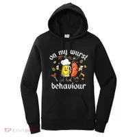 On My Wurst Behavior Funny Bratwurst German Oktoberfest Women's Hoodie thumb 0
