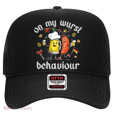 On My Wurst Behavior Funny Bratwurst German Oktoberfest Hat