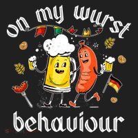 On My Wurst Behavior Funny Bratwurst German Oktoberfest Hat thumb 2