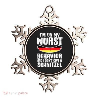On My Wurst Behavior Dont Give Schnitzel Funny Oktoberfest Ornament