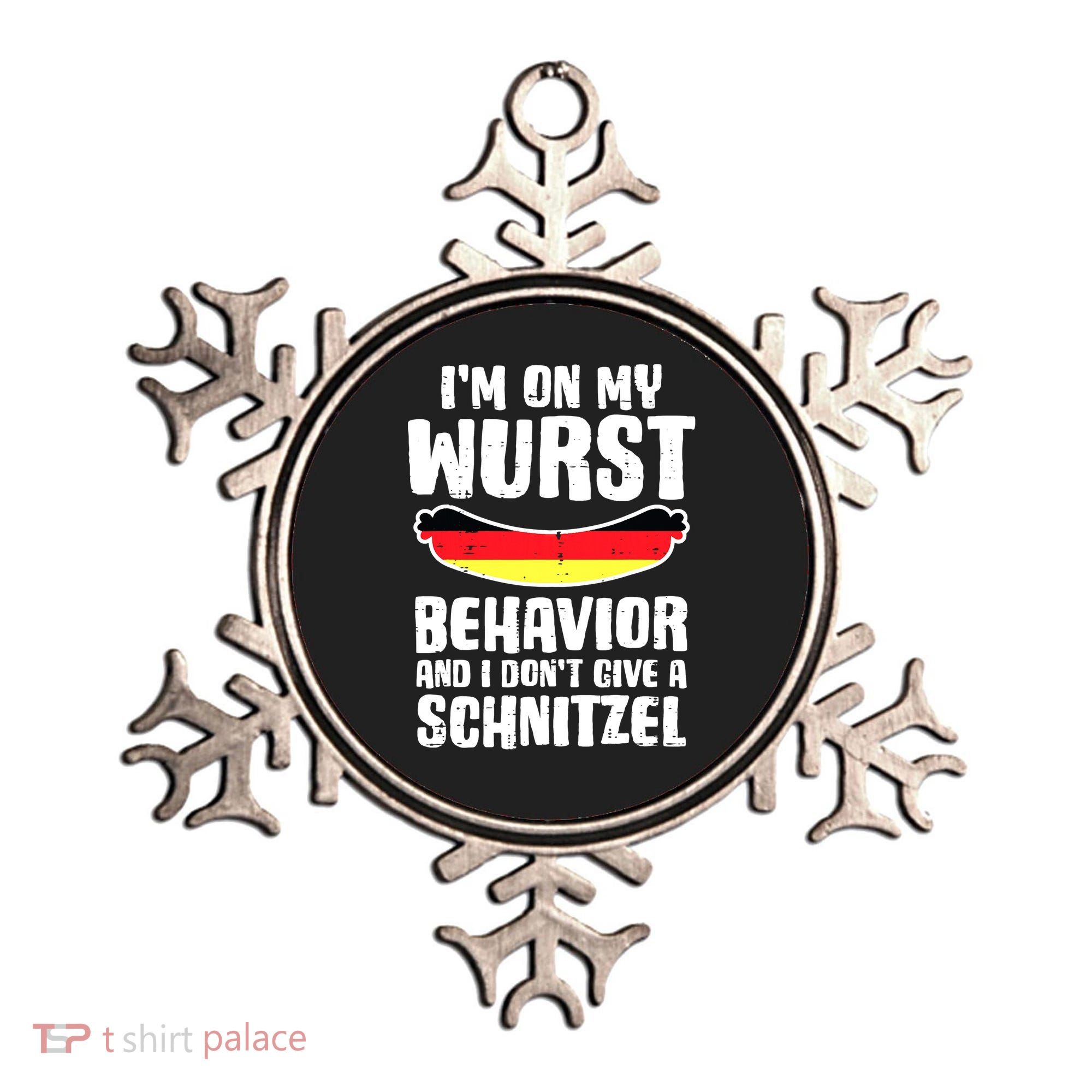 On My Wurst Behavior Dont Give Schnitzel Funny Oktoberfest Ornament