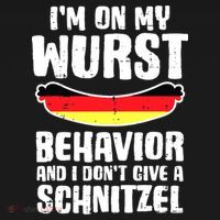 On My Wurst Behavior Dont Give Schnitzel Funny Oktoberfest Ornament thumb 1