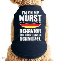 On My Wurst Behavior Dont Give Schnitzel Funny Oktoberfest Doggie Tank thumb 0