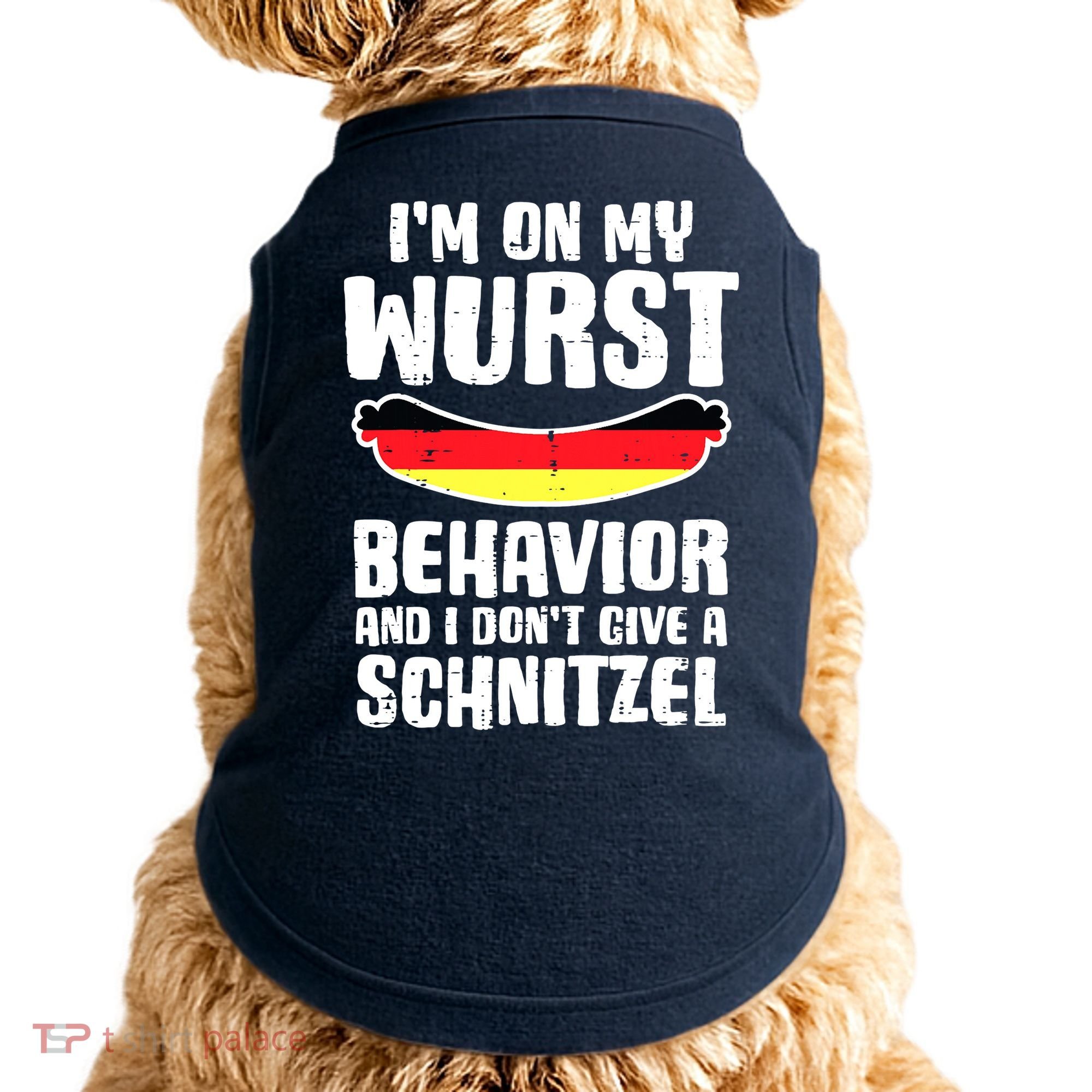 On My Wurst Behavior Dont Give Schnitzel Funny Oktoberfest Doggie Tank
