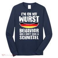 On My Wurst Behavior Dont Give Schnitzel Funny Oktoberfest Long Sleeve Shirt thumb 0