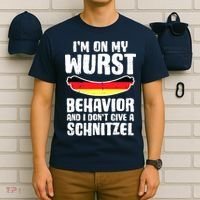 On My Wurst Behavior Dont Give Schnitzel Funny Oktoberfest T-Shirt thumb 6