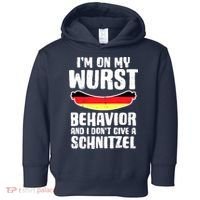 On My Wurst Behavior Dont Give Schnitzel Funny Oktoberfest Toddler Hoodie thumb 0